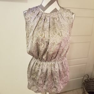 Violet and Claire Purple Gray Snake Print Top Sz M